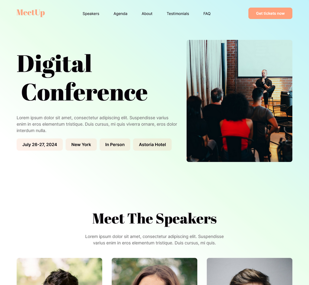 Événementiel — template SiteJet